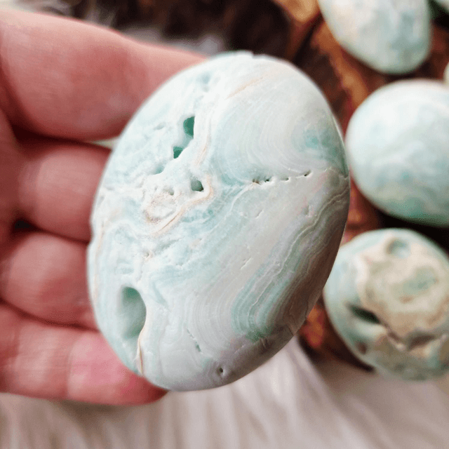 Blue Aragonite palm 