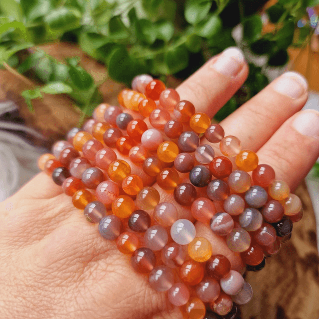 Colourful Agate Beaded Bracelet 