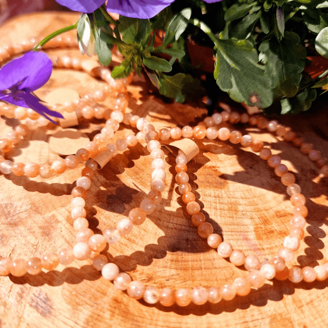 Sunstone 4mm Beaded Bracelet