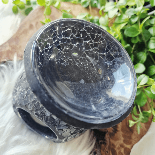 Crackled Glass oil burner 