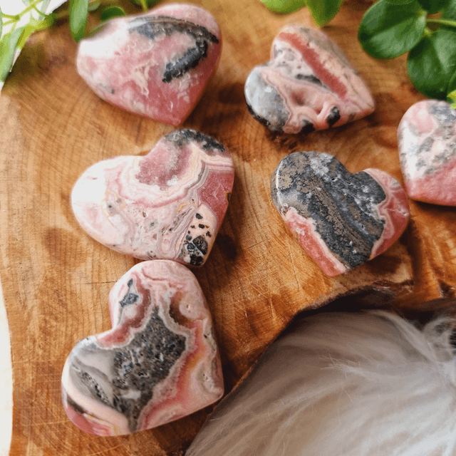 Rhodochrosite Hearts