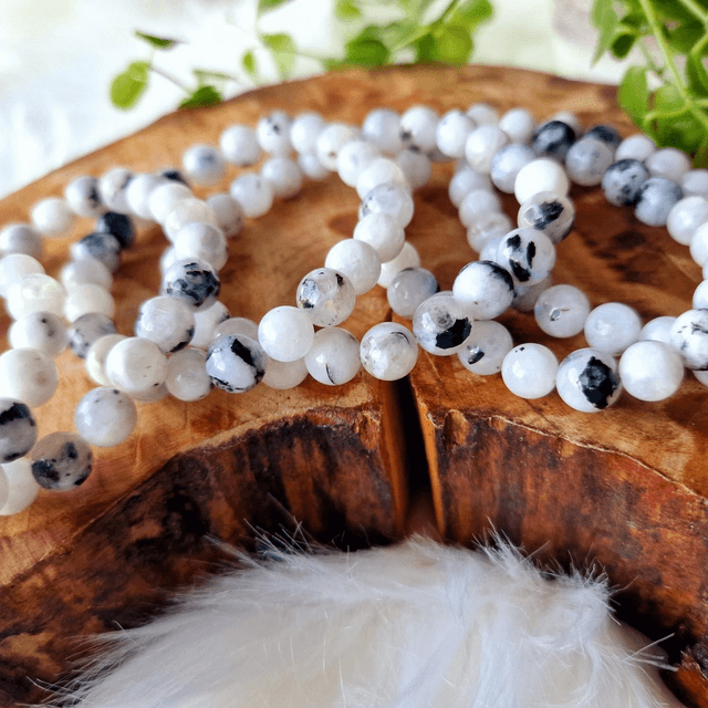 Rainbow Moonstone 8mm Beaded Bracelet 