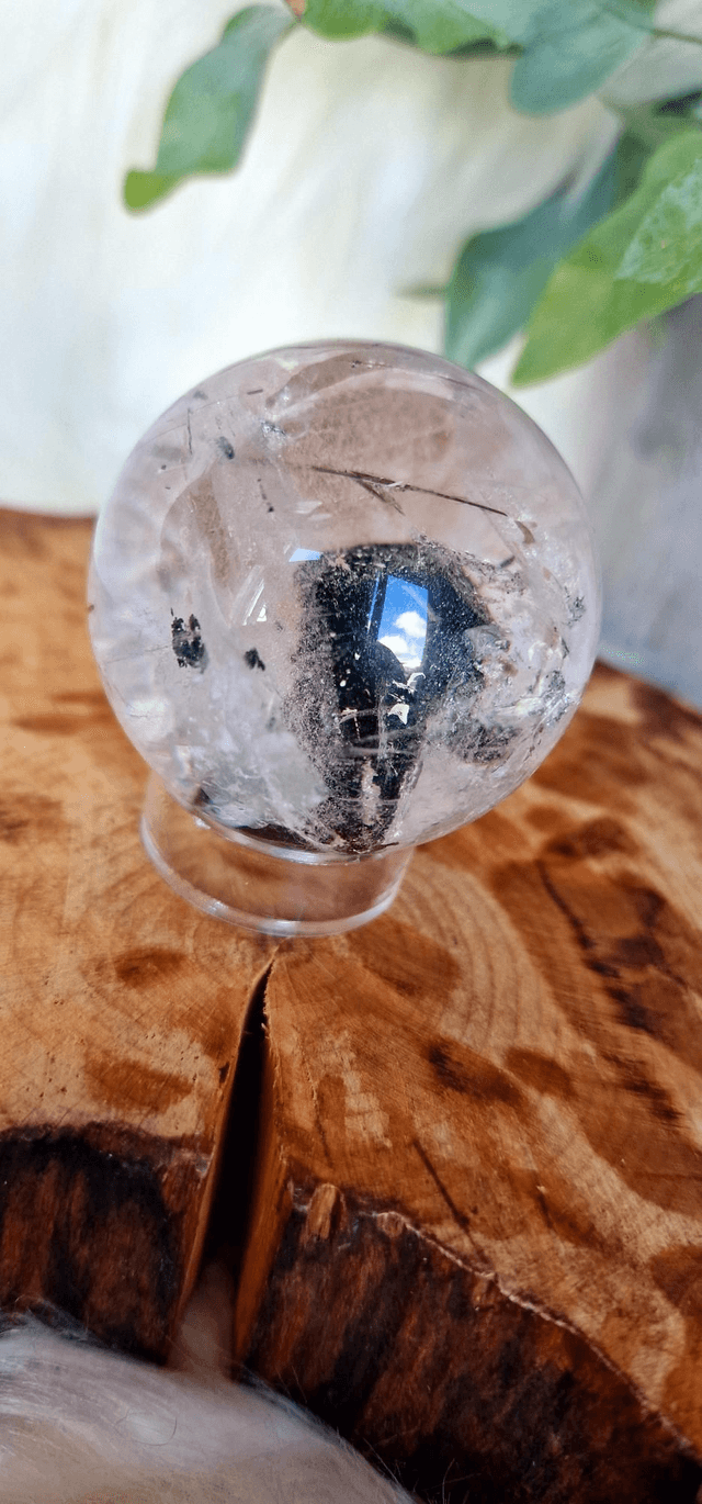 Tourmaline and Green Mica in Clear Quartz Collectors