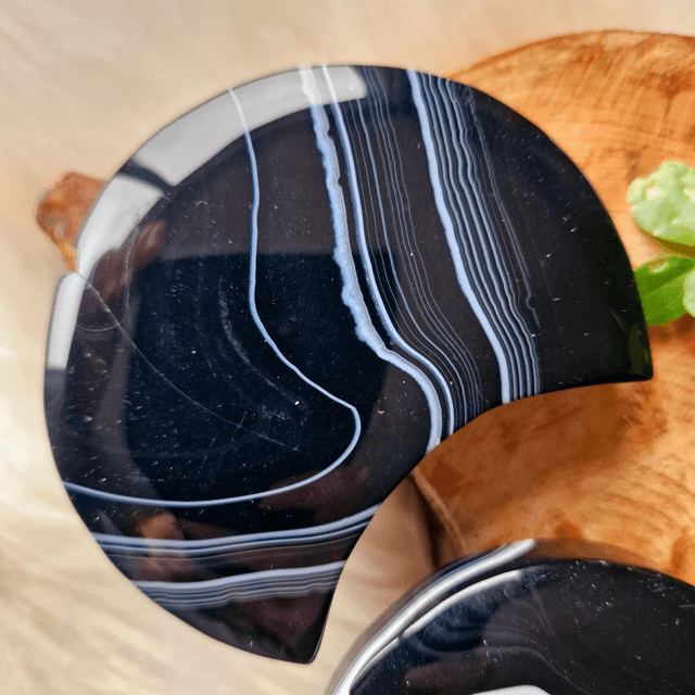 Black Banded Onyx Moons 