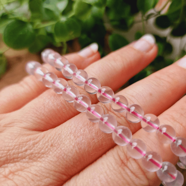 Ice Quartz 6mm Beaded Bracelet 