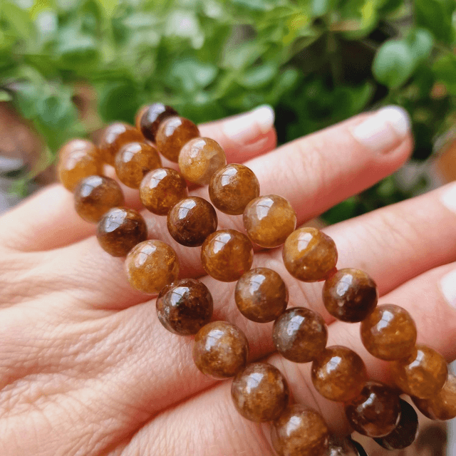 Yellow Mica Beaded Bracelet 