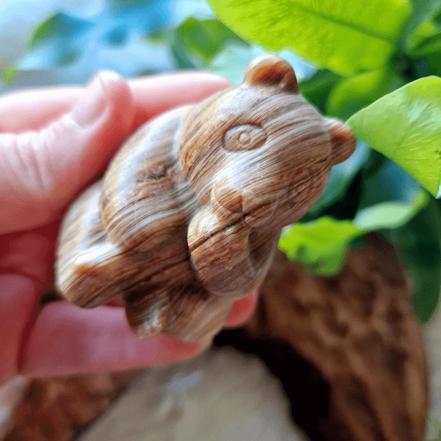 Chocolate Calcite Panda Bear 
