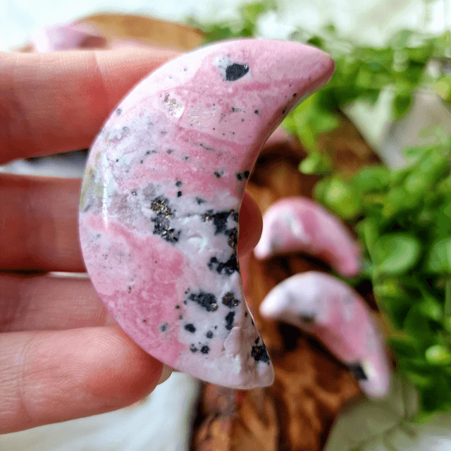 Peruvian Rhodonite moons 