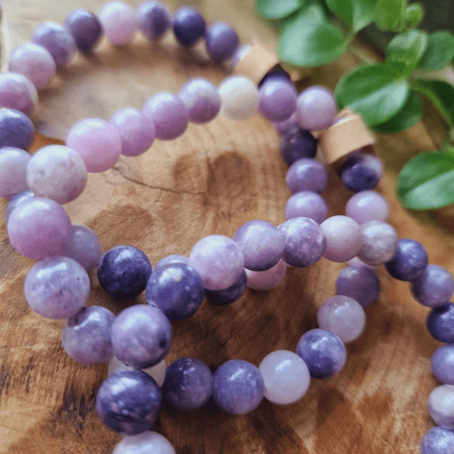 Lepidolite 8mm Beaded Bracelet 