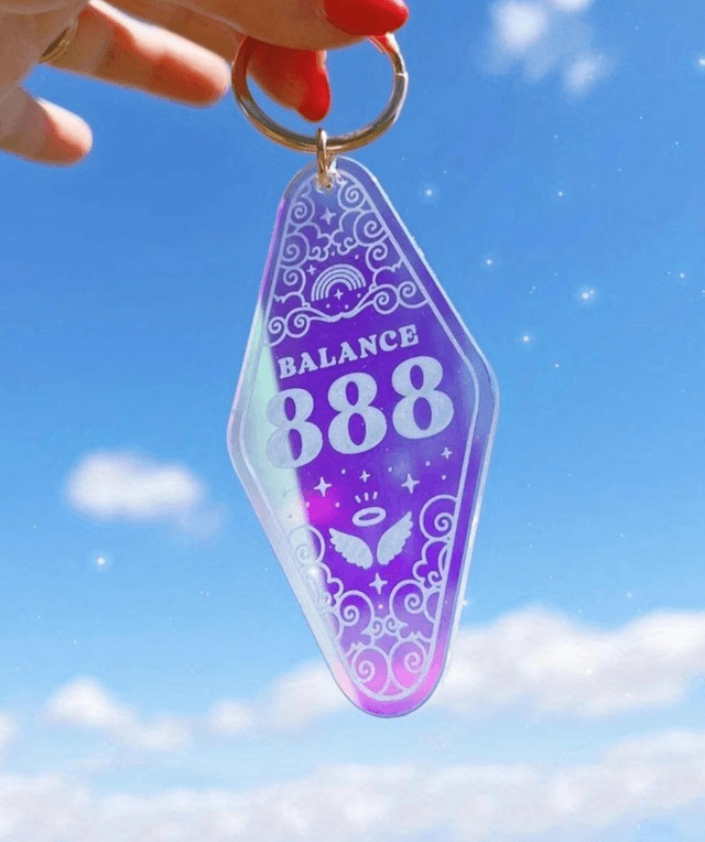 Angel Number Keyring 