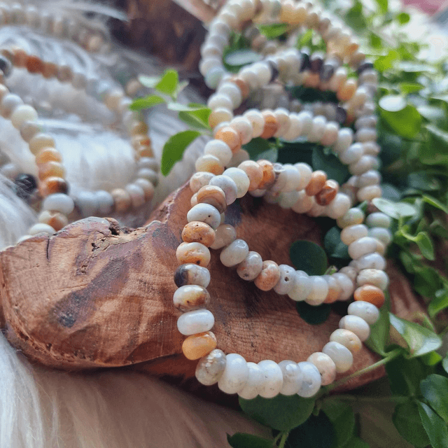  Amazonite Rainbow 8mm disc bracelet 