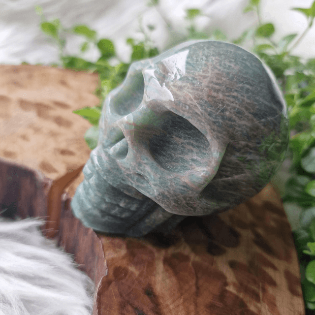 Amazonite skull 