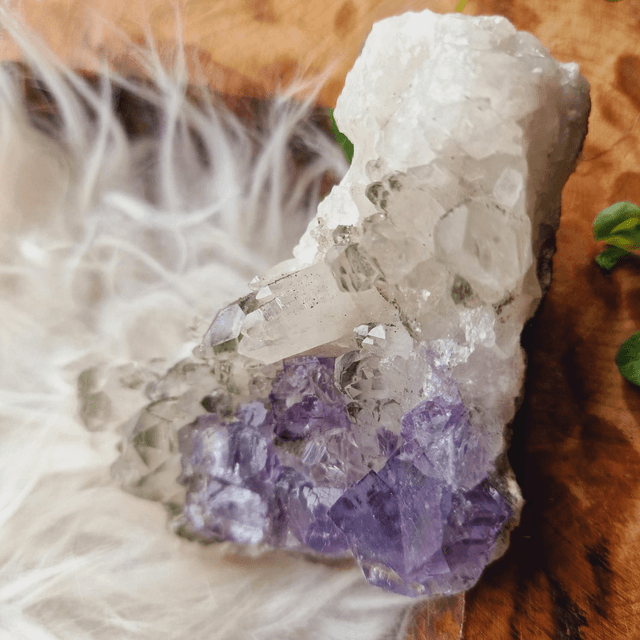Fluorite and Chlorinated Quartz Cluster 262g