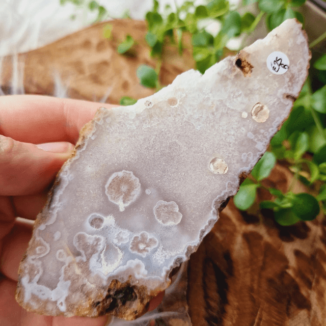 Pink Amethyst & Flower Slab 118g
