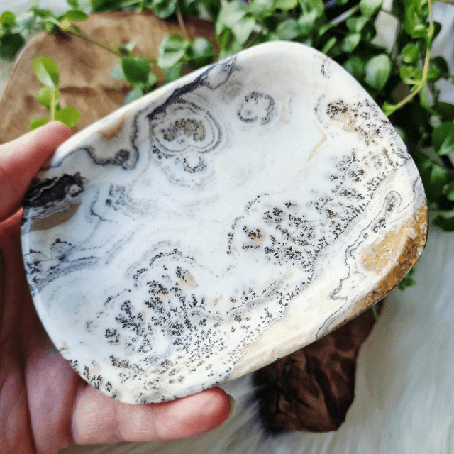 Dendritic Calcite Bowl 