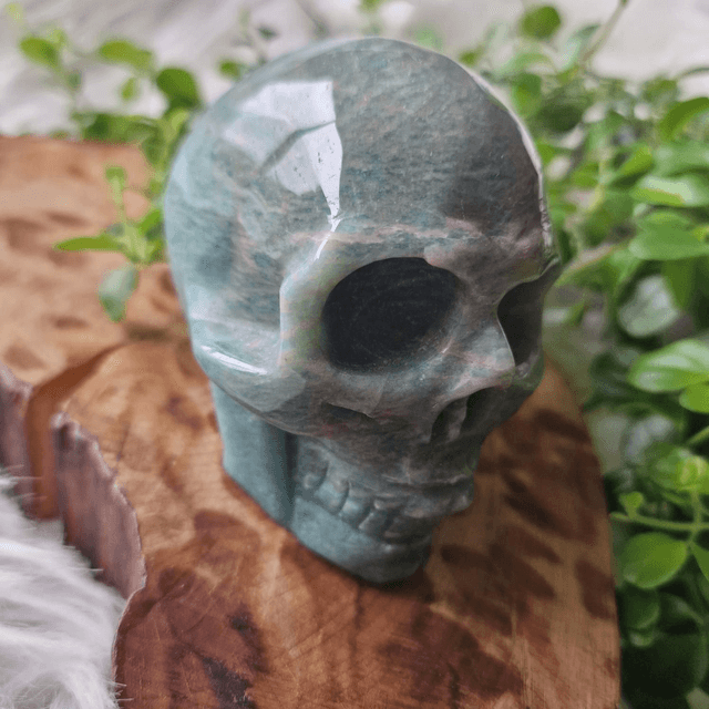 Amazonite skull 
