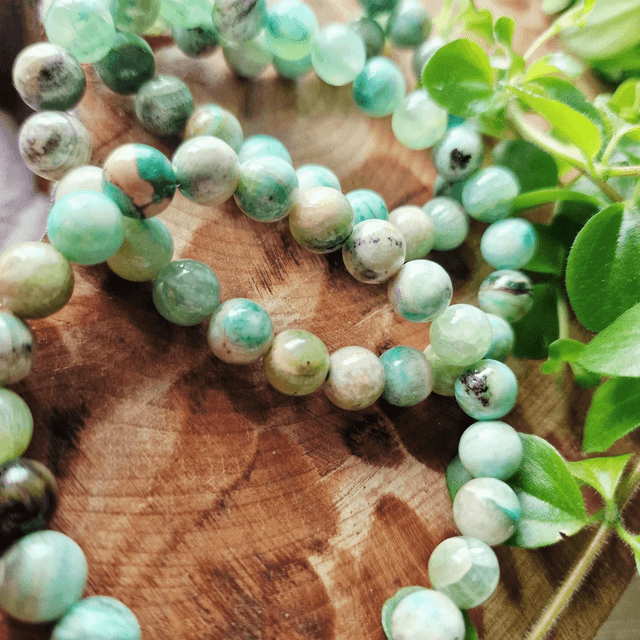 Green Onyx 8mm beaded bracelet 