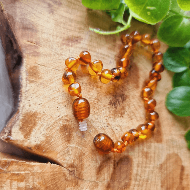 Baltic Amber Bracelet on Durable String Cord With Twistable Link