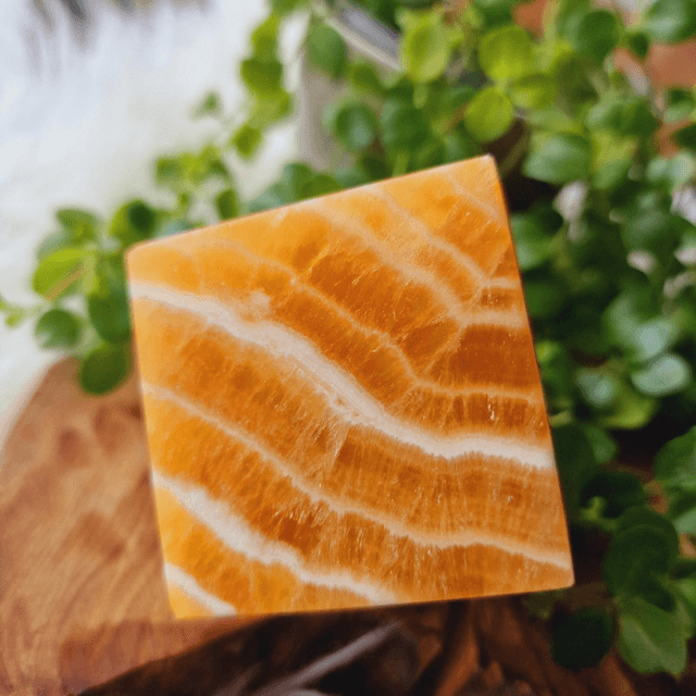 Orange Calcite Cube 440g