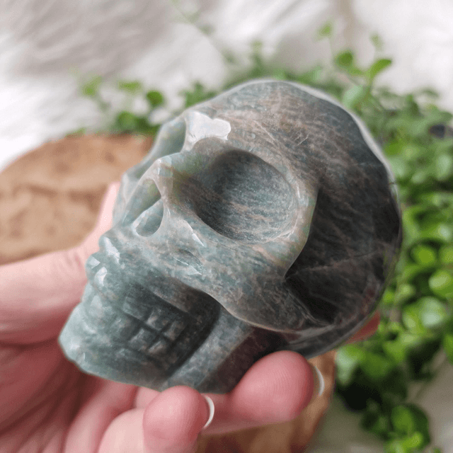 Amazonite skull 