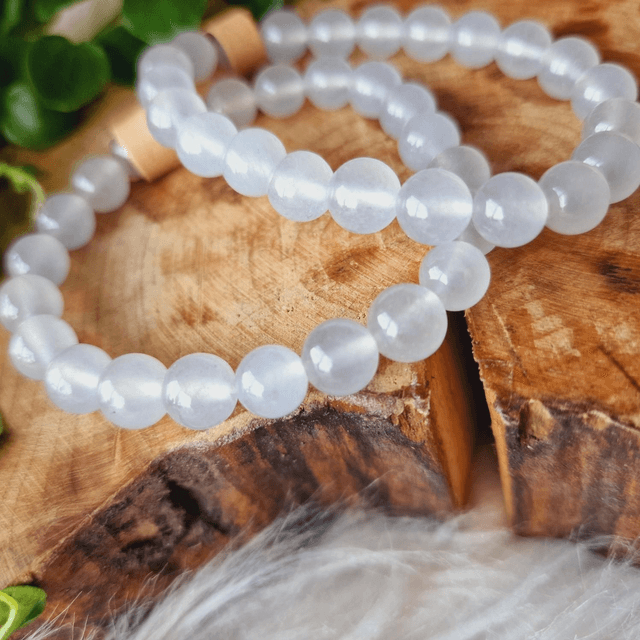 Grey Agate Beaded Bracelet 