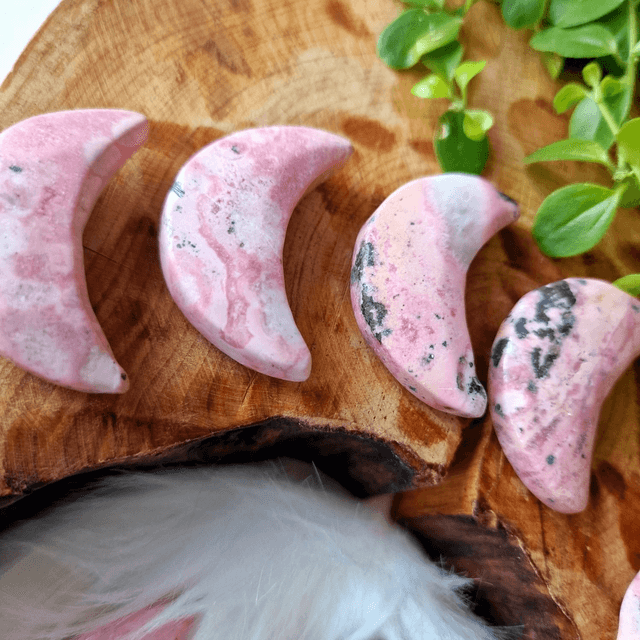 Peruvian Rhodonite moons 