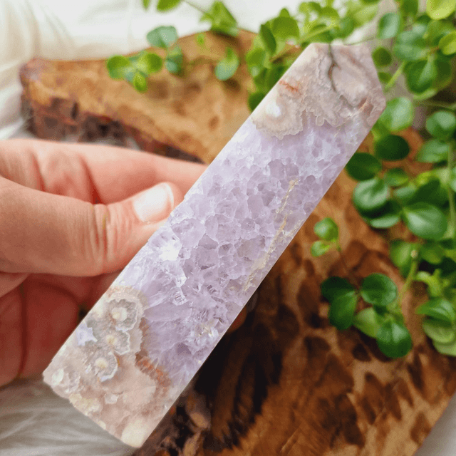 Pink Amethyst, Flower & Amethyst Point 364g