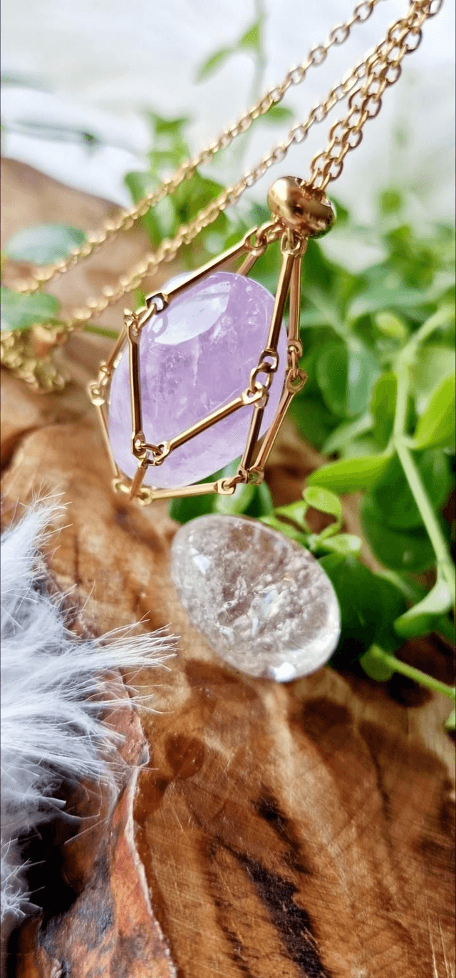 Hammock pendant with 3 tumbles - Gold 