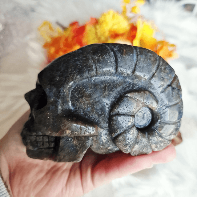 Labradorite ram skull 1100g 