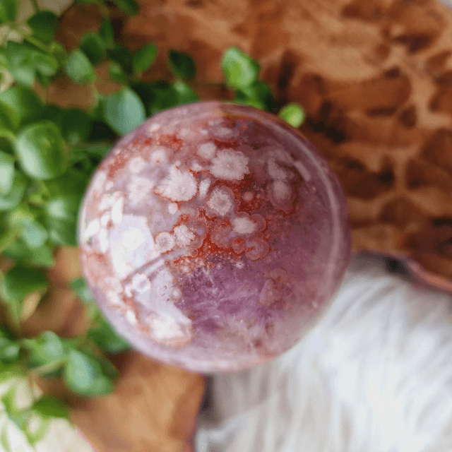 Pink Amethyst, Amethyst And Flower Sphere - B 419g