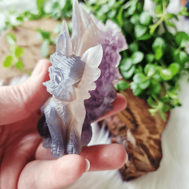 Amethyst Agate fox collectors piece 
