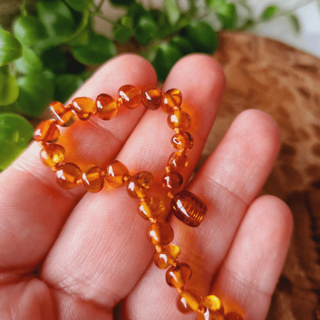 Baltic Amber Bracelet on Durable String Cord With Twistable Link