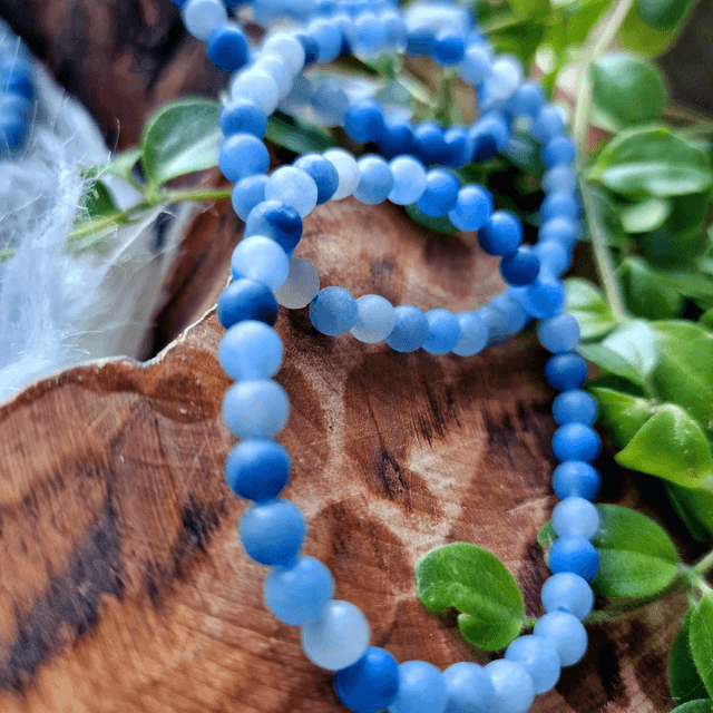 Blue Aventurine 6mm Beaded Bracelet 