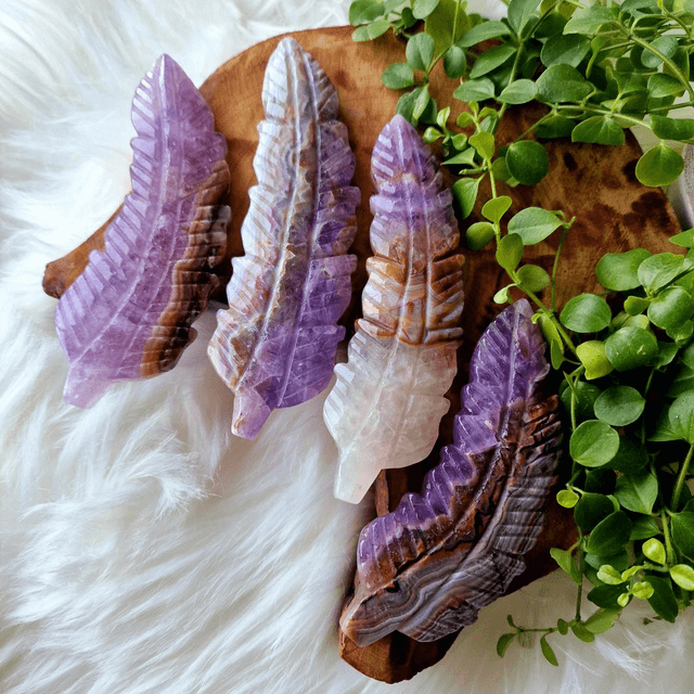 Amethyst Agate Feather 
