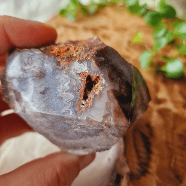 Crazy Lace Agate Part Raw Part Polished Energy Point 304g