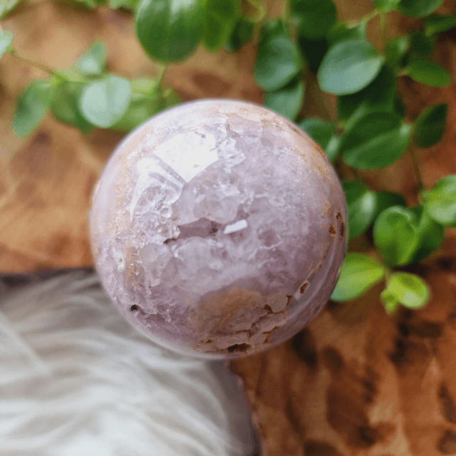 Pink Amethyst And Amethyst Sphere - D 160g