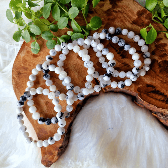 Rainbow Moonstone 8mm Beaded Bracelet 