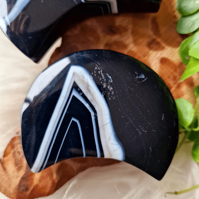 Black Banded Onyx Moons 