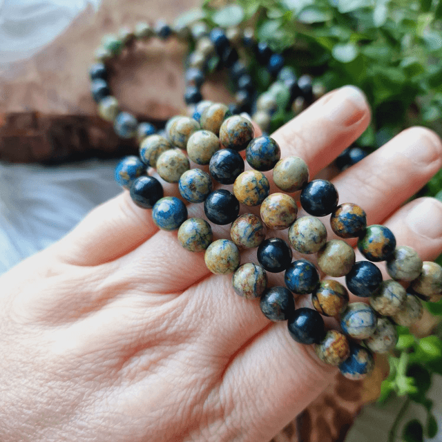 Azurite beaded bracelet 
