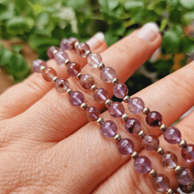 Garden Amethyst 6mm Beaded Bracelet 