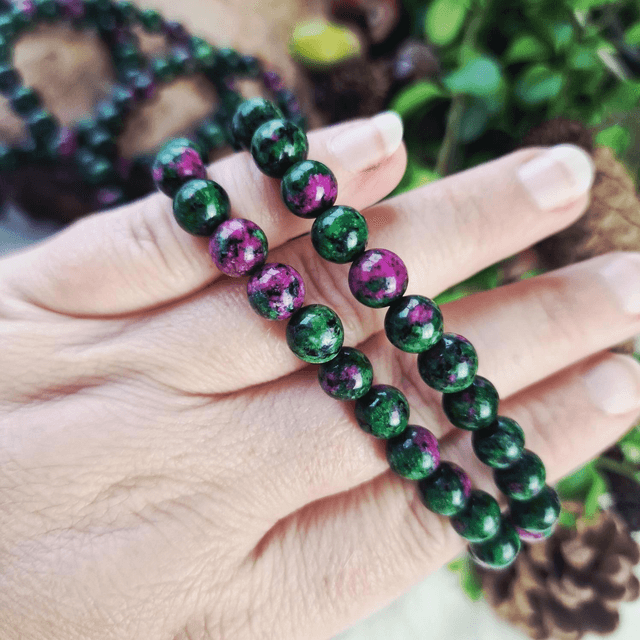 Ruby Zoisite 8mm Beaded Bracelet 