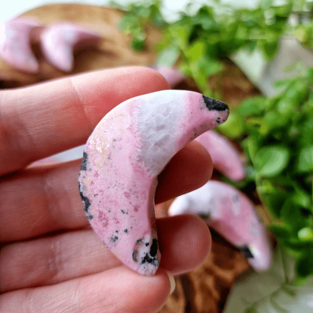 Peruvian Rhodonite moons 