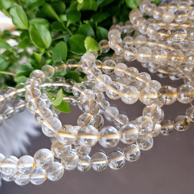 Lemon Citrine 8mm beaded bracelet 