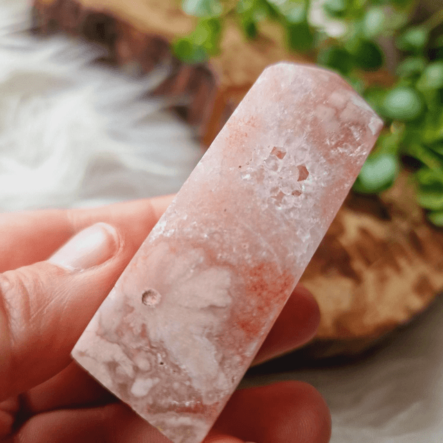 Pink Amethyst and Flower Point 105g