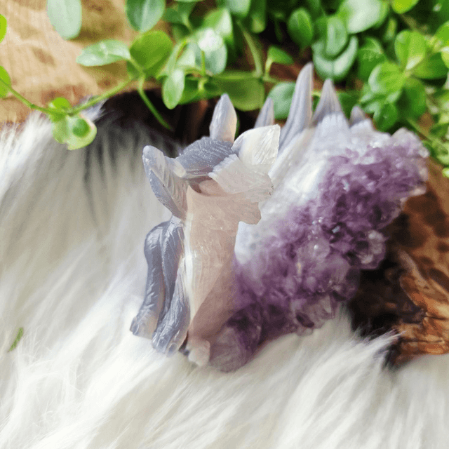 Amethyst Agate fox collectors piece 