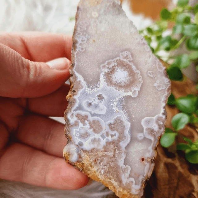 Pink Amethyst & Flower Slab 118g