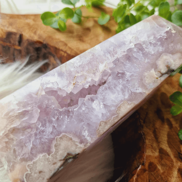 Pink Amethyst, Flower & Amethyst Point 364g