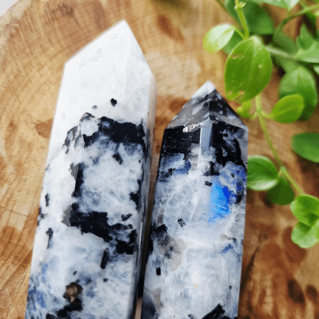 Rainbow moonstone point 