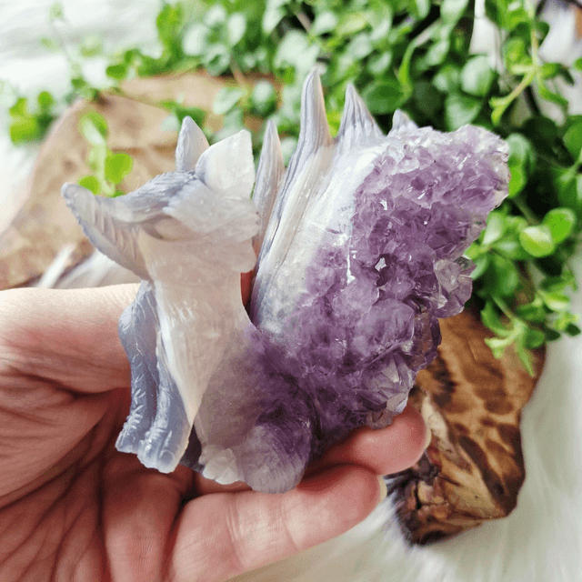 Amethyst Agate fox collectors piece 