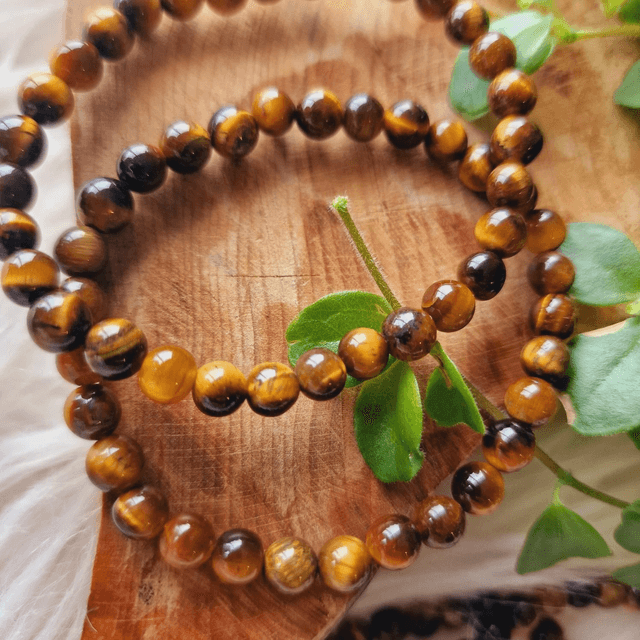 Tigers Eye 6mm Beaded Bracelet 